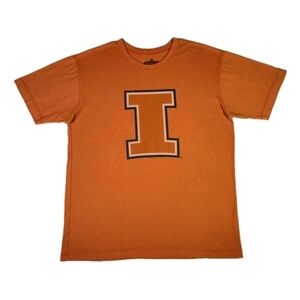 VINTAGE Illinois Fighting Illini Shirt Large Y2K NCAA Collegiate Tee Made in USA